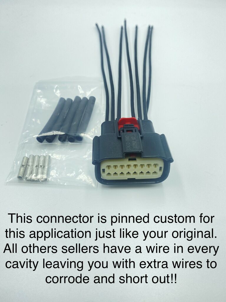 headlight connector plug for 2020 - 2021 dodge ram full led 2500-3500 15-wire