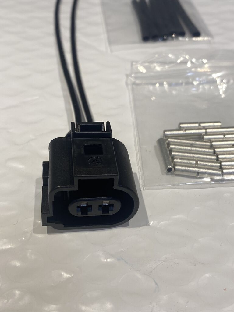 2-way connector pigtail 1j0973722a for audi vw parking e-brake headlight washer