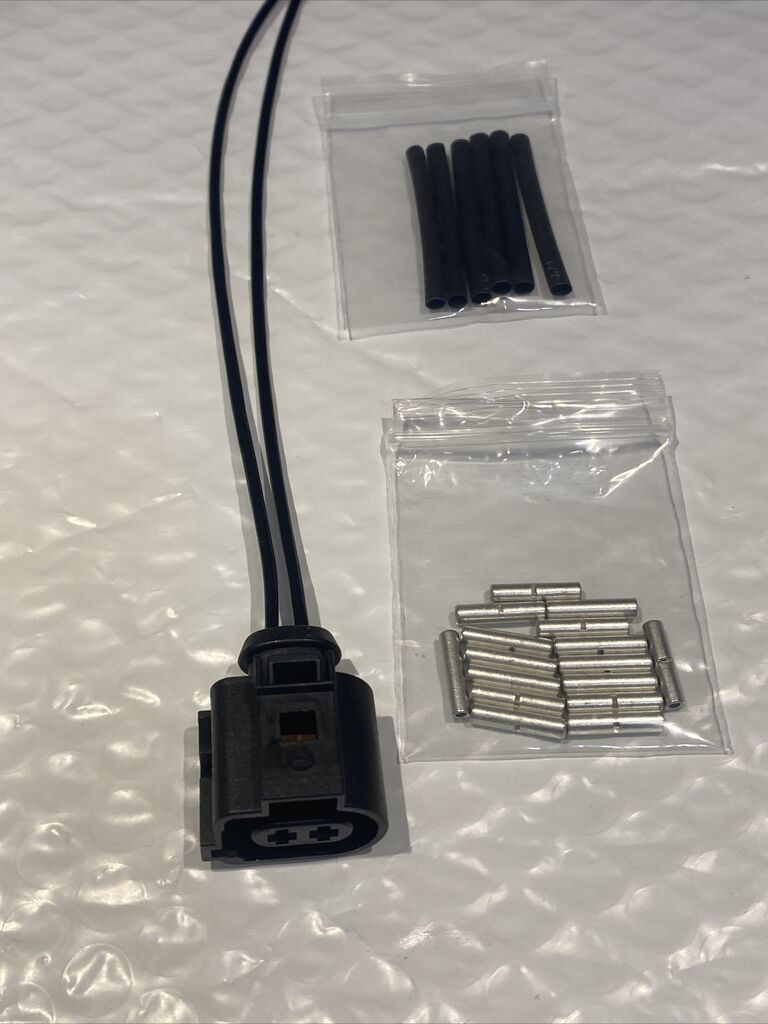 2-way connector pigtail 1j0973722a for audi vw parking e-brake headlight washer