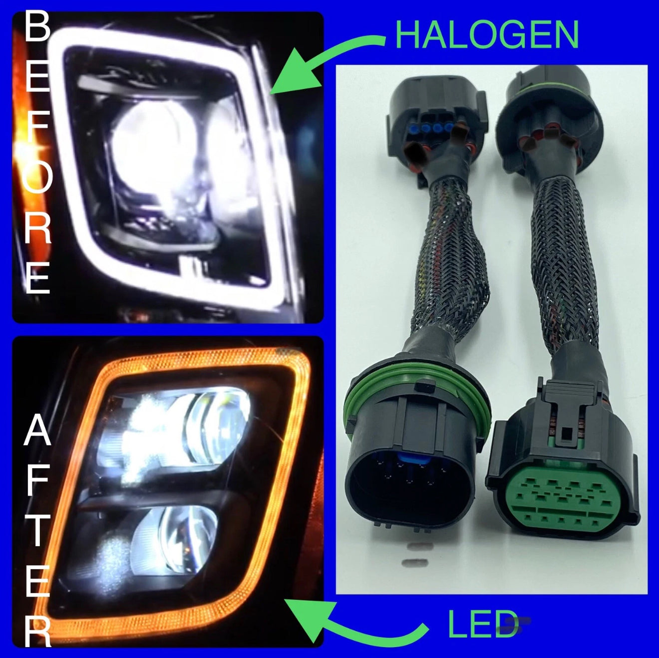 2019  2020 2021 2022  Kia Telluride Headlight PNP Conversion Halogen To LED