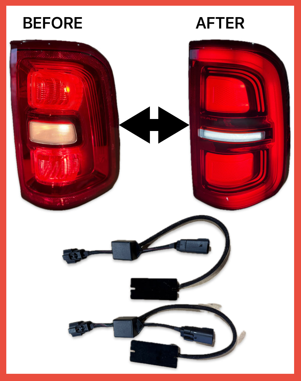 2025 Ram Dodge 1500 tail light adapter conversion harness