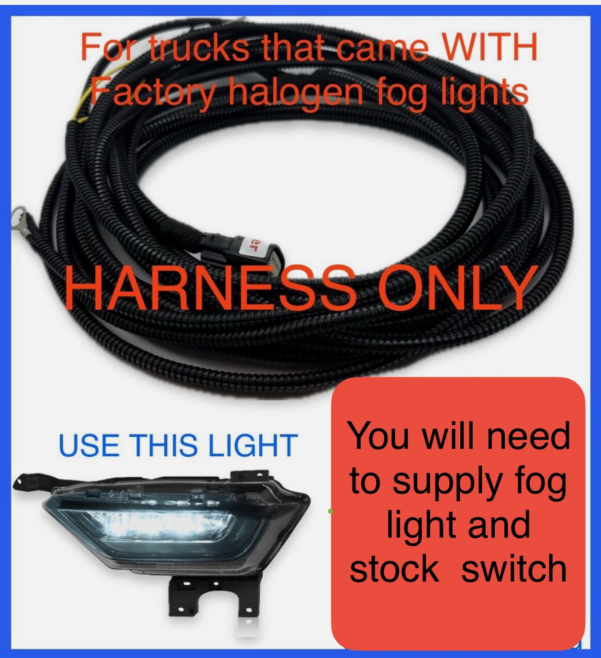 2024 -2025 F150 LED Foglight harness. ￼