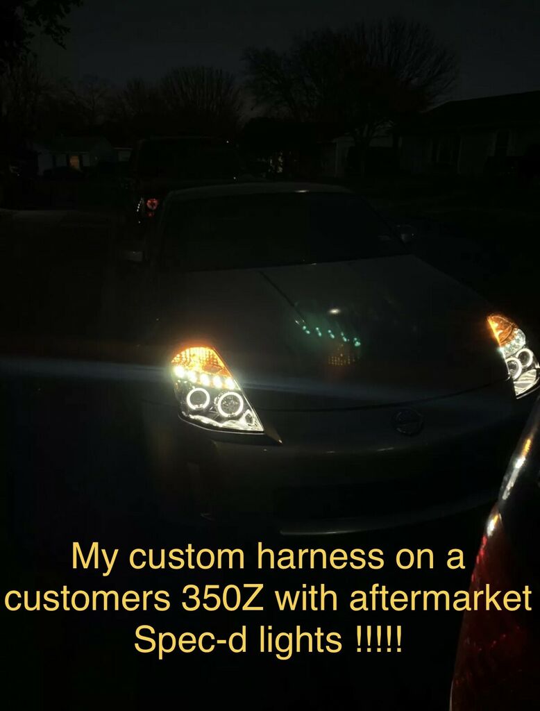 headlight conversion adapters for 2003 - 2005 nissan 350z hid wiring 8 to headlight 6