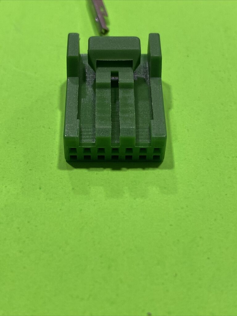 green 7-pin connector w/crimped pigtails & jumper for honda acura back up camera