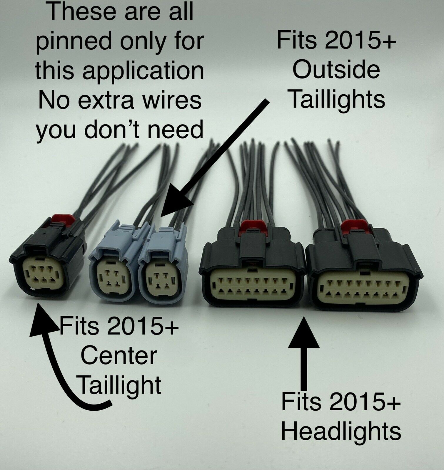 connectors for 2008 -14 dodge challenge to 2015 + hid headlight + led taillight